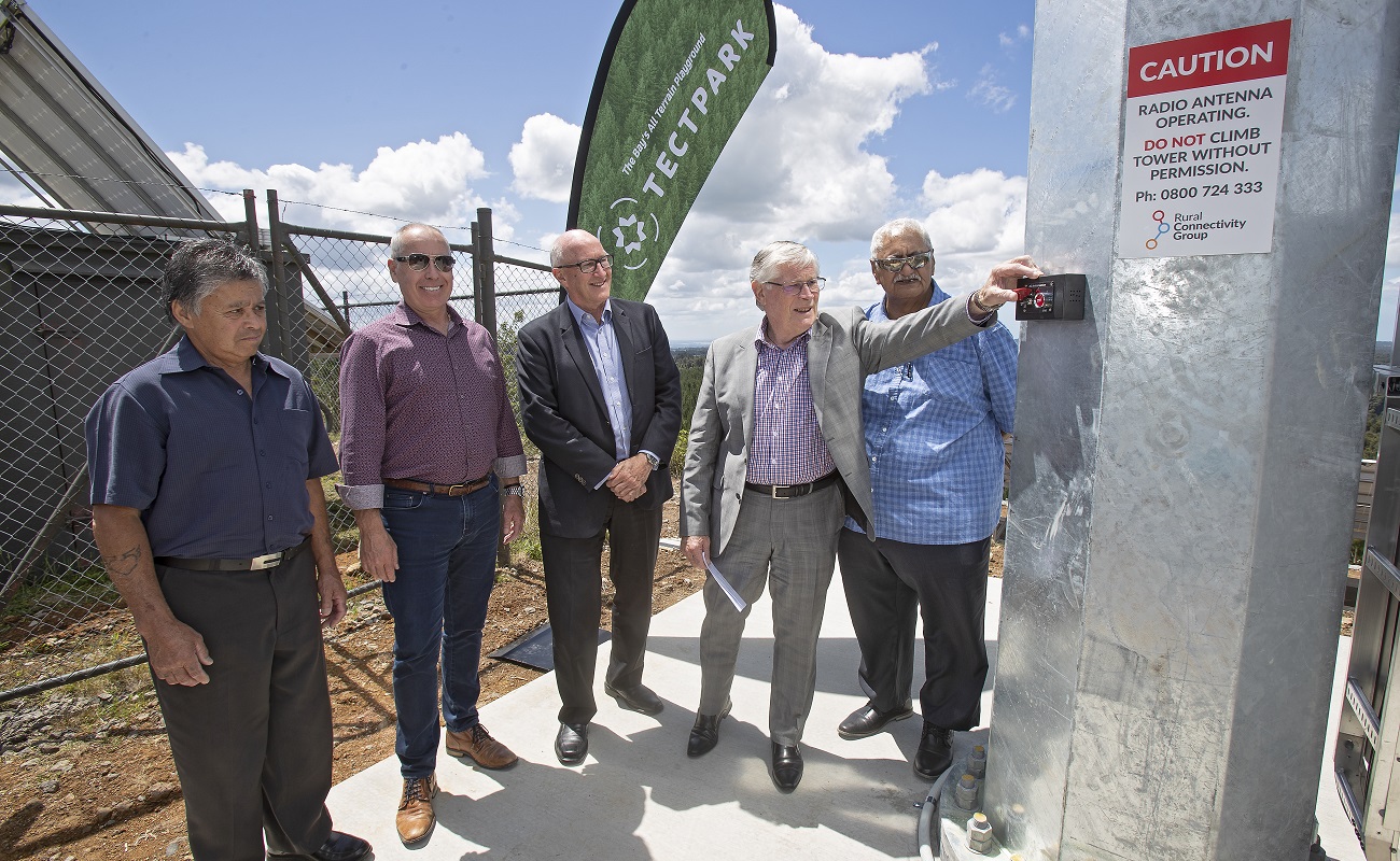 Tangata Whenua and key stakeholders activating the new cellphone tower